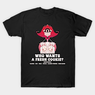 Who Wants A Fresh Cookie - Cute And Funny Hazbin Hotel Niffty Cookie Meme T-Shirt